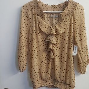 Brand new Old Navy blouse with polka dots